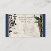 Escorttafel plaatskaarten - Peacock 6 Plaatskaartje (Achterkant)