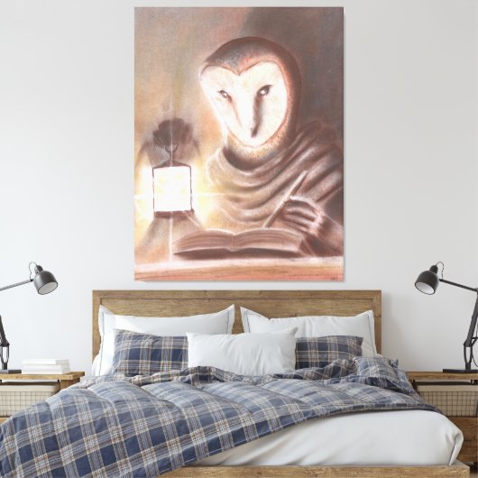 Escriba Stretched Canvas Print (Insitu (Slaapkamer))