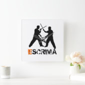 Escrima Wall Clock Vierkante Klok (Huis)