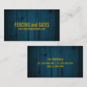 Escrime, clôture, Carte de visite de porte (Devant / Derrière)