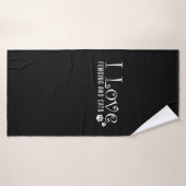 Escrime I Love Fencing and Cats (Serviette de bain)