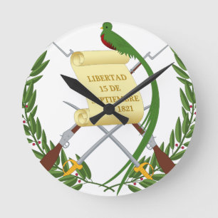 Escudo de armas de Guatemala - wapenstilstand Ronde Klok