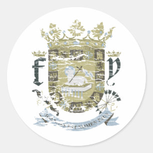 Escudo Urbano (khaki) Ronde Sticker