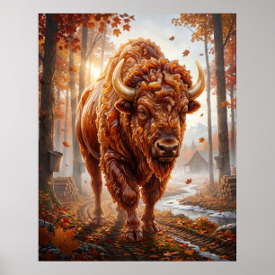 Esdoorn Bizon Suiker Wouden Poster