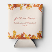 esdoorn bladeren Sinaasappel & terracotta herfstbr Blikjeskoeler (Voorkant)