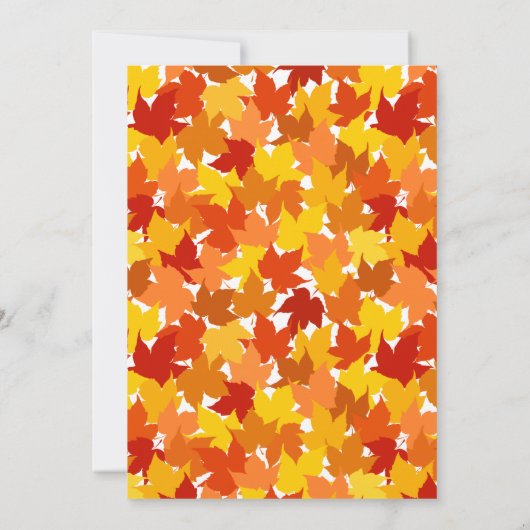 Esdoorn herfst trouwkaart kaart (Achterkant)