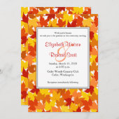 Esdoorn herfst trouwkaart kaart (Voorkant / Achterkant)