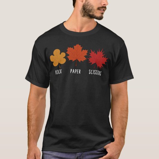 Esdoorn Shirt, Rock Paper Schaar Esdoorn T-shirt (Voorkant)