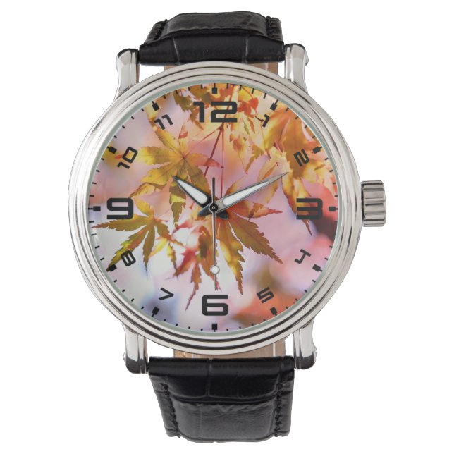 Esdoorn verlaat het landschap Design-21355 Horloge (Voorkant)
