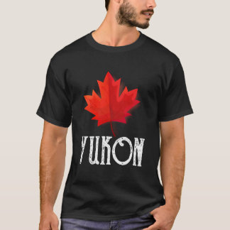 Esdoornblad Canada Vlag Yukon Canada T-shirt