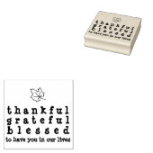 esdoornblad dankbare dankbare gezegende Thanksgivi Rubberstempel (Gestempeld)