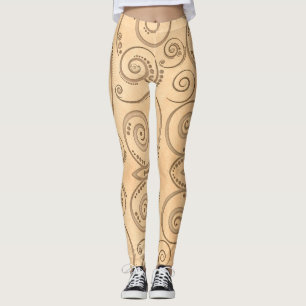Esdoornblad naadloos patroon leggings