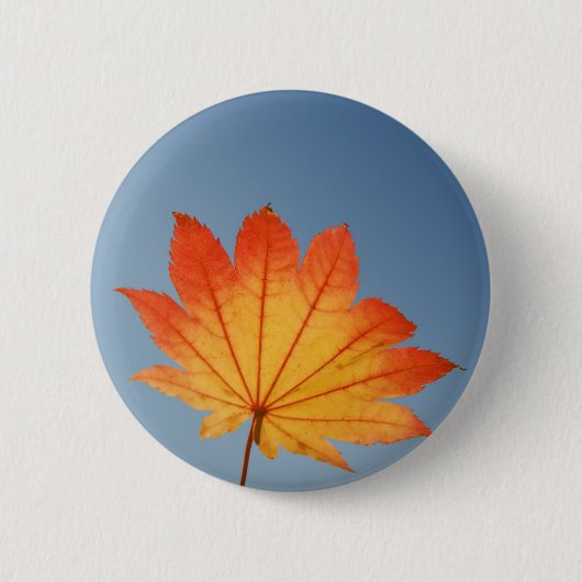esdoornblad ronde button 5,7 cm (Voorkant)