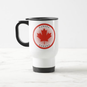 Esdoornblad van Canada in cirkelvorm Reisbeker