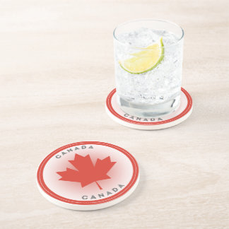 Esdoornblad van Canada in cirkelvorm Zandsteen Onderzetter