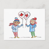 esdoornbladballonnen briefkaart (Voorkant)