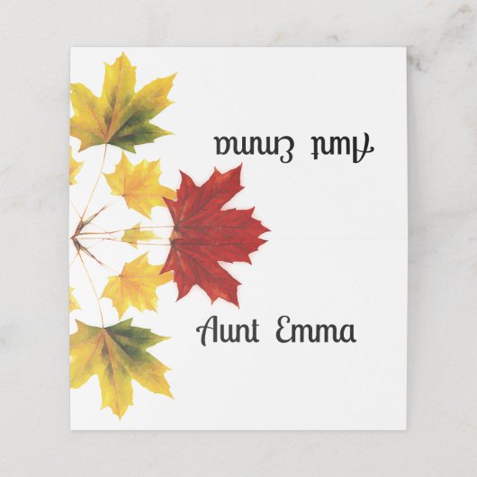  esdoornbladeren (Buitenkant ongevouwen)