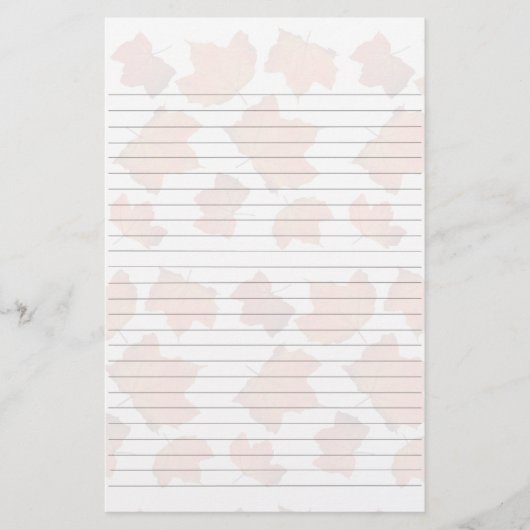 Esdoornbladeren Gelinieerd Schrijfpapier Briefpapier (Voorkant)