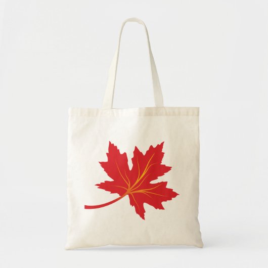 Esdoornbladeren in herfstkleuren aangepaste canvas tote bag (Voorkant)