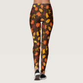 Esdoornbladeren patroon-45947 leggings (Achterkant)