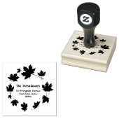 esdoornbladeren, retouradres stempel (Gestempeld)