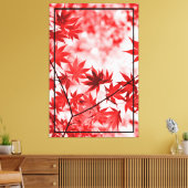 Esdoornbomen bladeren ontwerp canvas afdruk (Insitu (Woonkamer))