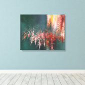 Esdoornreflecties abstract canvas afdruk (Insitu (Houten vloer))