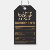 Esdoornsiroop Goud Zwart Esdoornblad Voedingsfeite Cadeaulabel (Achterkant)
