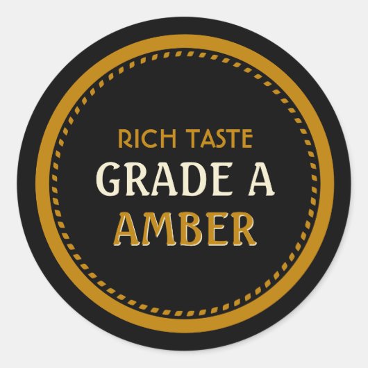 Esdoornsiroop Grade A Amber Zwart en Goud Label (Voorkant)