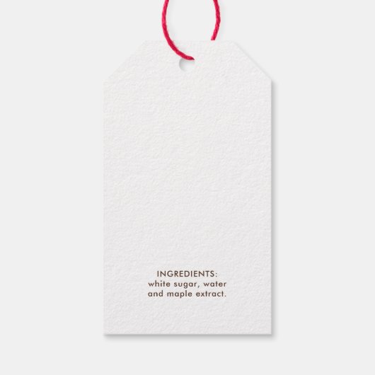 Esdoornsiroop zelfgemaakt recept cadeaulabel (Achterkant)