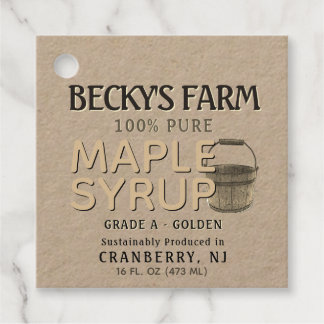 Esdoornstroop Kraft Voeding Feiten Bucket Label