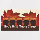 Esdoornstroop Rechthoek Eten Label (Design 1)