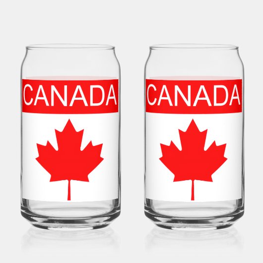 Eseblad van Canada Blikvorm Glas (Voorkant)