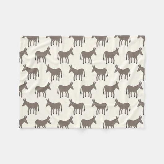 Esel Muster Fleece Deken (Voorkant (Horizontaal))