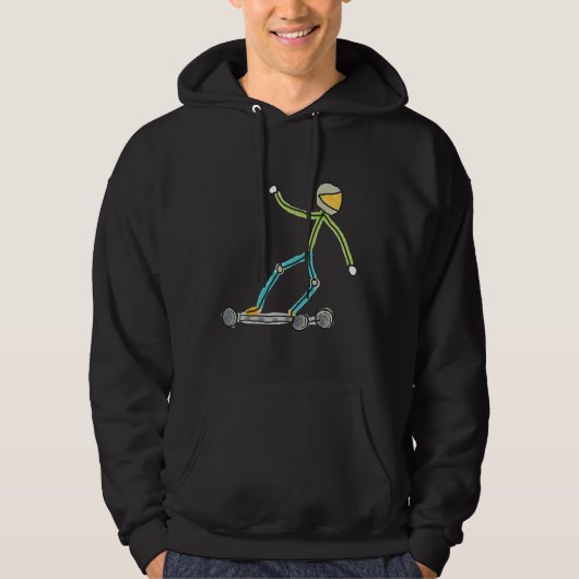 Esk8 Stickman Hoodie (Voorkant)
