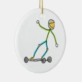 Esk8 Stickman Keramisch Ornament (Rechts)