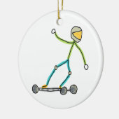 Esk8 Stickman Keramisch Ornament (Links)