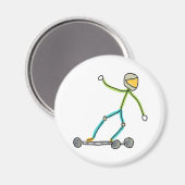 Esk8 Stickman Magneet (Voorkant / Achterkant)