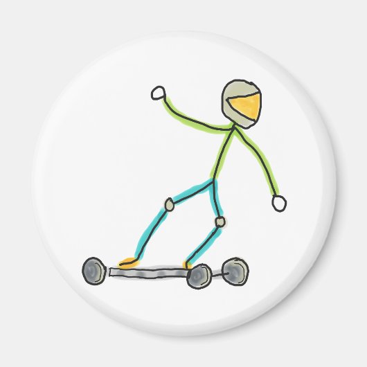 Esk8 Stickman Magneet (Voorkant)