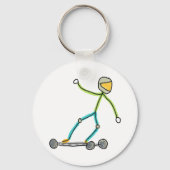 Esk8 Stickman Sleutelhanger (Achterkant)