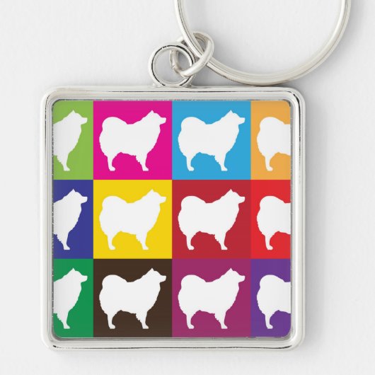 Eskie Checkerboard Sleutelhanger (Voorkant)