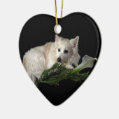 Eskie Heart Ornament (Links)
