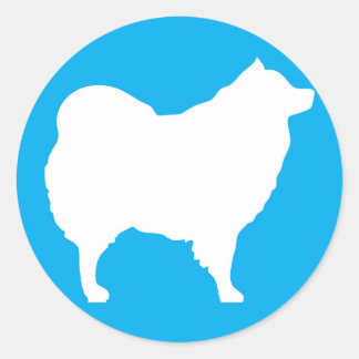 Eskie op Lt Blue Sticker