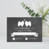 Eskie Silhouettes Bruiloft RSVP Reactie (Staand voorkant)