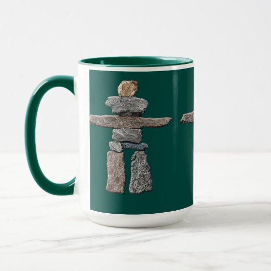 Eskimo Cairn, Inuit Inukshuk Drink Mok (Links)