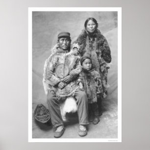 Eskimo Family Portrait 1921 Poster