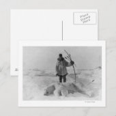 Eskimo Hunter met foto van Polar Beer Briefkaart (Voorkant / Achterkant)