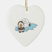ESKIMO IGLOO KERAMISCH ORNAMENT (Rechts)