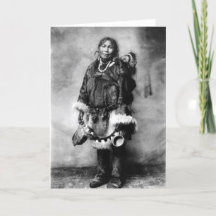 Eskimo moeder en kind kaart