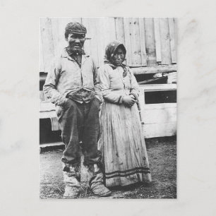 eskimo-paar briefkaart